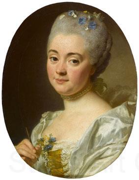 Alexander Roslin Portrait of the artist Marie Therese Reboul wife of Joseph-Marie Vien Germany oil painting art